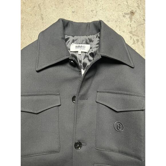 MAISON MARGIELA MM6 KIDS Teen Unisex Chore Coat Jacket Wool 14A €320 MSRP NWT - Picture 3 of 13